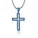 Original new men's wave pattern simple pendant cross necklace cross-border jewelry Dongguan wholesale